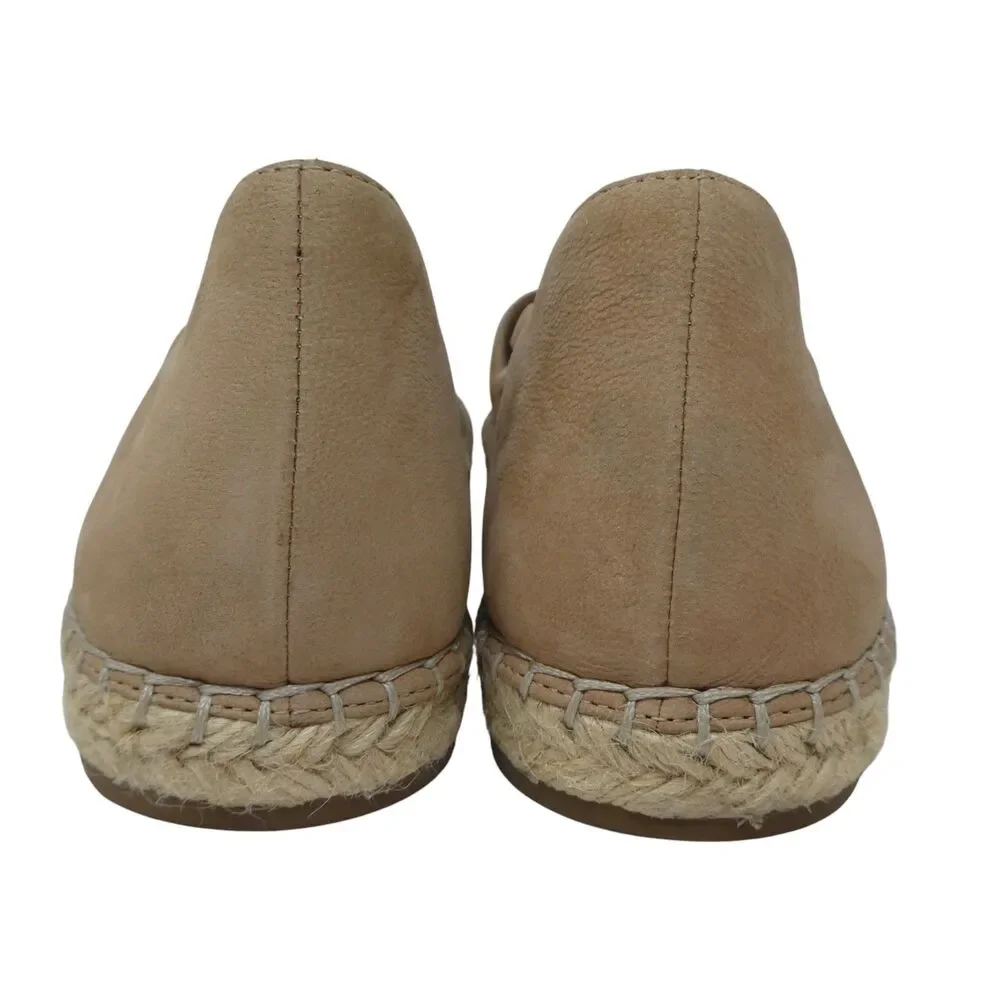 Eileen Fisher Lee Tan Suede Espadrille Flats Sandals